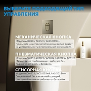Кнопка смыва для инсталляции Abber AC0124BG цвет Золото брашированное-3