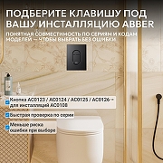 Кнопка смыва для инсталляции Abber AC0124MB цвет Черный матовый-2