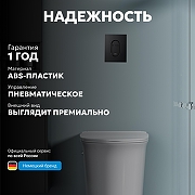 Кнопка смыва для инсталляции Abber AC0124MB цвет Черный матовый-6