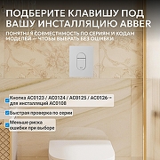Кнопка смыва для инсталляции Abber AC0124MW цвет Белый матовый-2