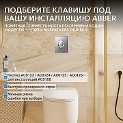 Кнопка смыва для инсталляции Abber AC0125 цвет Хром глянцевый-2