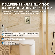 Кнопка смыва для инсталляции Abber AC0125BG цвет Золото брашированное-2