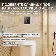Кнопка смыва для инсталляции Abber AC0125MB цвет Черный матовый-2
