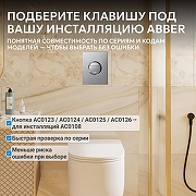 Кнопка смыва для инсталляции Abber AC0126 цвет Хром глянцевый-2