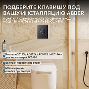 Кнопка смыва для инсталляции Abber AC0126MB цвет Черный матовый-2