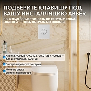 Кнопка смыва для инсталляции Abber AC0126MW цвет Белый матовый-2