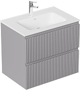 Тумба с раковиной Aquanet Джейн 2.0 70 378307 подвесная цвет Графит