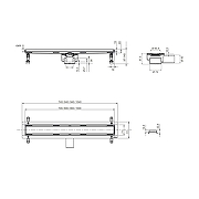  Tece Spring Linus 80 S600800 с решеткой цвет Хром / под плитку-3