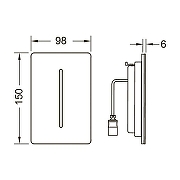 Кнопка смыва для инсталляции Tece Filo-Solid 9242073 цвет Белый матовый-1