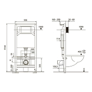 Инсталляция для унитаза Tece Spring base S401101 с клавишей смыва цвет Хром глянцевый-4