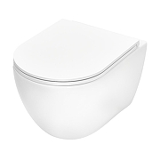 Унитаз с инсталляцией Tece Spring base K401111WCR цвет Белый с сиденьем Микролифт и клавишей смыва цвет Хром глянцевый-1