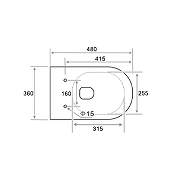 Унитаз с инсталляцией Tece Spring base K401115WCK цвет Белый с сиденьем Микролифт и клавишей смыва цвет Черный матовый-5