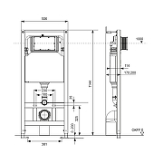 Унитаз с инсталляцией Tece Spring base K401115WCR цвет Белый с сиденьем Микролифт и клавишей смыва цвет Черный матовый-8