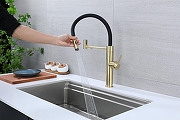 Смеситель для кухни Paulmark Ganymede Ga213199-LG цвет Светлое золото-6