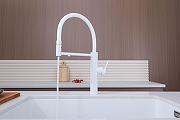 Смеситель для кухни Paulmark Ganymede Ga213199-WH цвет Белый матовый-1