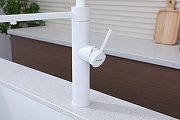 Смеситель для кухни Paulmark Ganymede Ga213199-WH цвет Белый матовый-10
