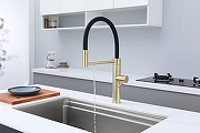 Смеситель для кухни Paulmark Ganymede Diamond Gd613199-LG цвет Светлое золото-4