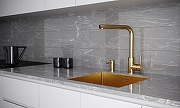 Смеситель для кухни Paulmark Twin Tw213622-BG цвет Золото брашированное-1