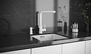 Смеситель для кухни Paulmark Twin Tw213622-WH цвет Белый матовый-1