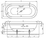 Стальная ванна Bette Starlet Oval 165х75 2720-000PLUS цвет Белый с шумоизоляцией и антигрязевым покрытием-1
