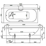 Стальная ванна Bette Form 150х70 2941-000 цвет Белый с шумоизоляцией-3