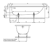 Стальная ванна Bette Form 170х80 2948-000AD цвет Белый с шумоизоляцией-3