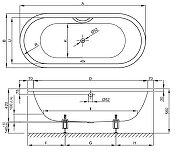 Стальная ванна Bette Starlet Flair Oval 170х75 8773-000 цвет Белый с шумоизоляцией-1