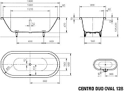 Стальная ванна Kaldewei Centro Duo 128 180х80 282800010001 цвет Белый-4