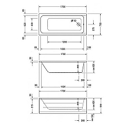 Акриловая ванна Duravit D-Code 170х75 700100000000000 цвет Белый-3