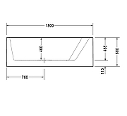 Акриловая ванна Duravit Paiova 180х140 700269000000000 цвет Белый-3