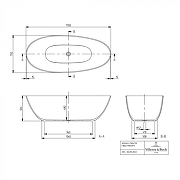 Квариловая ванна Villeroy&Boch Antao 170х75 UBQ170TAO7V-3S цвет Grey-2