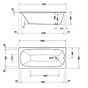 Ванна из искусственного камня Duravit Aurena 180х80 700549000000000 цвет Белый матовый-1