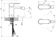 Смеситель для биде Ravak Chrome II CR II 056.20BL X070465 цвет Черный матовый-2