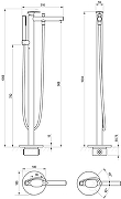 Смеситель для ванны Ravak Spring SG 080.20BL X070556 цвет Черный матовый-2