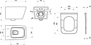 Унитаз подвесной Ravak Natura RimOFF X01984 цвет Белый с сиденьем Микролифт-7