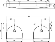 Мебельная раковина Ravak Lite 120 XJX01212001 цвет Белый-1