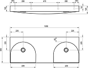 Мебельная раковина Ravak Lite 120 XJX01312001 цвет Белый-2