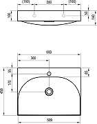 Мебельная раковина Ravak Lite 60 XJX01260004 цвет Белый-2