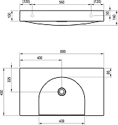 Мебельная раковина Ravak Lite 80 XJX01380000 цвет Белый-1
