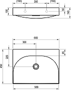 Мебельная раковина Ravak Lite 60 XJX01360000 цвет Белый-2