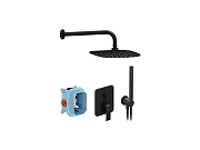 Душевая система Ravak Flat FL 090.21BL X07S071 цвет Черный матовый