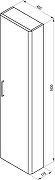 Шкаф пенал Ravak Balance II 40 X000001816 подвесной цвет Белый-2