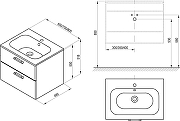 Тумба под раковину Ravak Chrome II 80 X000001774 подвесная цвет Белый-3