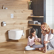 Унитаз с инсталляцией Grohe Euro Ceramic 36501000 цвет Альпийский белый с сиденьем Микролифт и клавишей смыва цвет Хром глянцевый-6