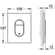 Унитаз с инсталляцией Grohe Euro Ceramic 36501000 цвет Альпийский белый с сиденьем Микролифт и клавишей смыва цвет Хром глянцевый-9