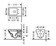 Унитаз подвесной Hansgrohe CreekTide Q 60203450 цвет Белый с сиденьем Микролифт-1