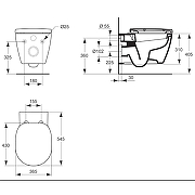 Унитаз подвесной Ideal Standard Connect E272701 цвет Белый с сиденьем Микролифт-1