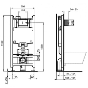 Унитаз с инсталляцией Ideal Standard I.Life A RI471602 цвет Белый с сиденьем Микролифт-13