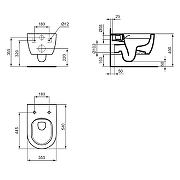 Унитаз подвесной Ideal Standard Blend Curve T4655MA цвет Белый без сиденья-4