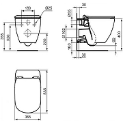 Унитаз подвесной Ideal Standard IdealMood T466501 цвет Белый с сиденьем Микролифт-2